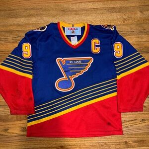 Vintage 90s St. louis Blues Wayne Gretzky CCM NHL Hockey Jersey S